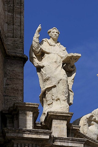 Sculpture, Puerta de los Hierros, Cathedral, Valencia, Spain, Europe