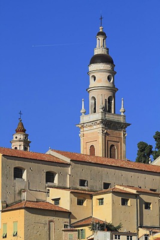 Historic centre and St. Michel church, Menton, Alpes-Maritimes department, Provence-Alpes-Cote d'Azur region, France, Europe