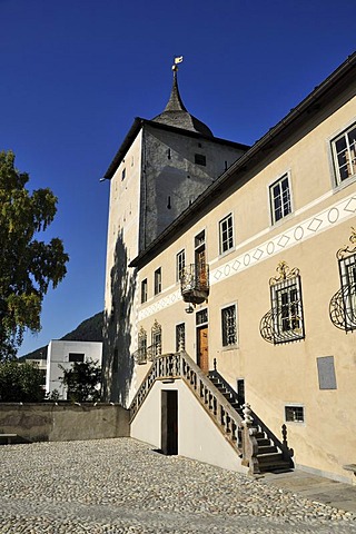 Planta-Wildenberg Castle, seat of the Swiss National Park, Zernez, Engadin, canton of Grisons, Switzerland, Europe