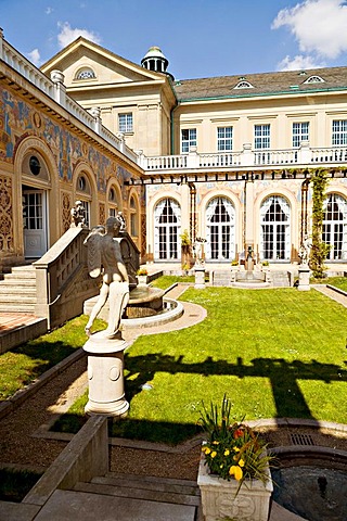 Patio of Regentenbau, Bad Kissingen, Bavaria, Germany, Europe