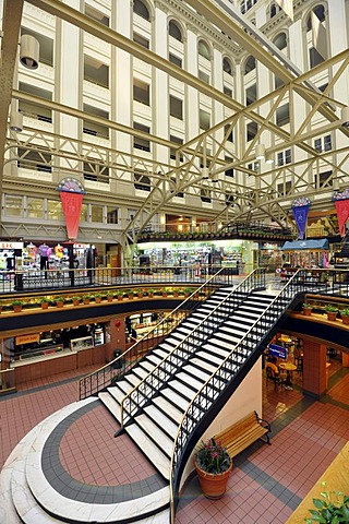 Interior view, Nancy Hanks Center, NEA, former Old Post Office Pavilion, Washington DC, District of Columbia, United States of America