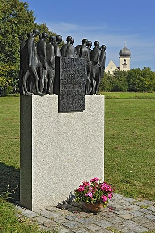 Memorial for the Dachau Death March near Schloss Blutenburg Castle, Munich, Bavaria, Germany, Europe, PublicGround