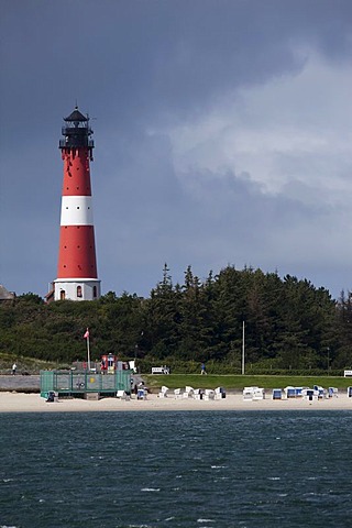 Lighthouse in Hoernum on Sylt Island, Schleswig-Holstein, Germany, Europe