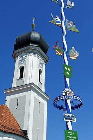 Parish Church of St. Vitus, Au, Hallertau, Upper Bavaria, Bavaria, Germany, Europe