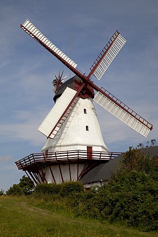 Dutch windmill in Dybbol, Dybbol, Sonderborg, Als, South Jutland, Denmark, Scandinavia, Europe, PublicGround