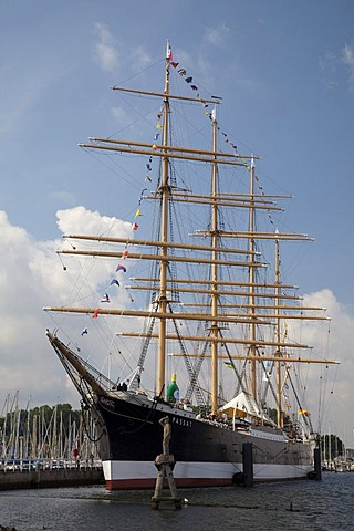 Four mast bark Passat, sailing ship, Baltic Sea spa resort of Travemuende, Bay of Luebeck, Schleswig-Holstein, Germany, Europe, PublicGround