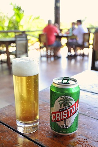 Local beer brand, Cristal, in a bar in Las Tunas, Cuba, Caribbean