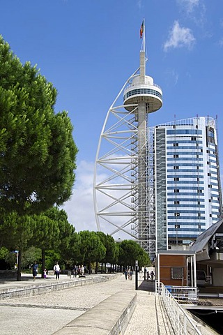 Vasco da Gama Tower, Parque das Nacoes, Park of the Nations, Lisbon, Portugal, Europe