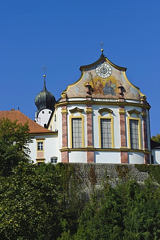 Monastery church, Baumburg Abbey, Altenmarkt an der Alz, Upper Bavaria, Bavaria, Germany, Europe, PublicGround