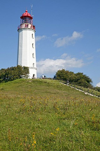 Dornbusch lighthouse on Schluckswieck Hill, Hiddensee, Mecklenburg-Vorpommern, Germany, Europe