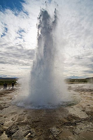 Strokkur Geyser, geyser and thermal region, Iceland, Europe