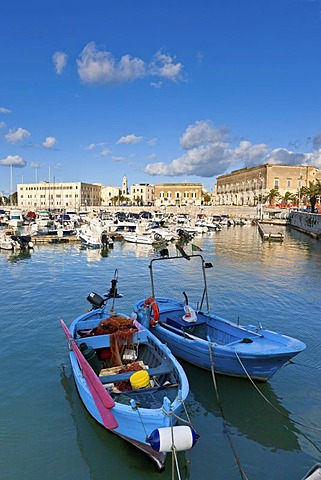 Boats in the port of Trani, Apulia, Southern Italy, Italy, Europe