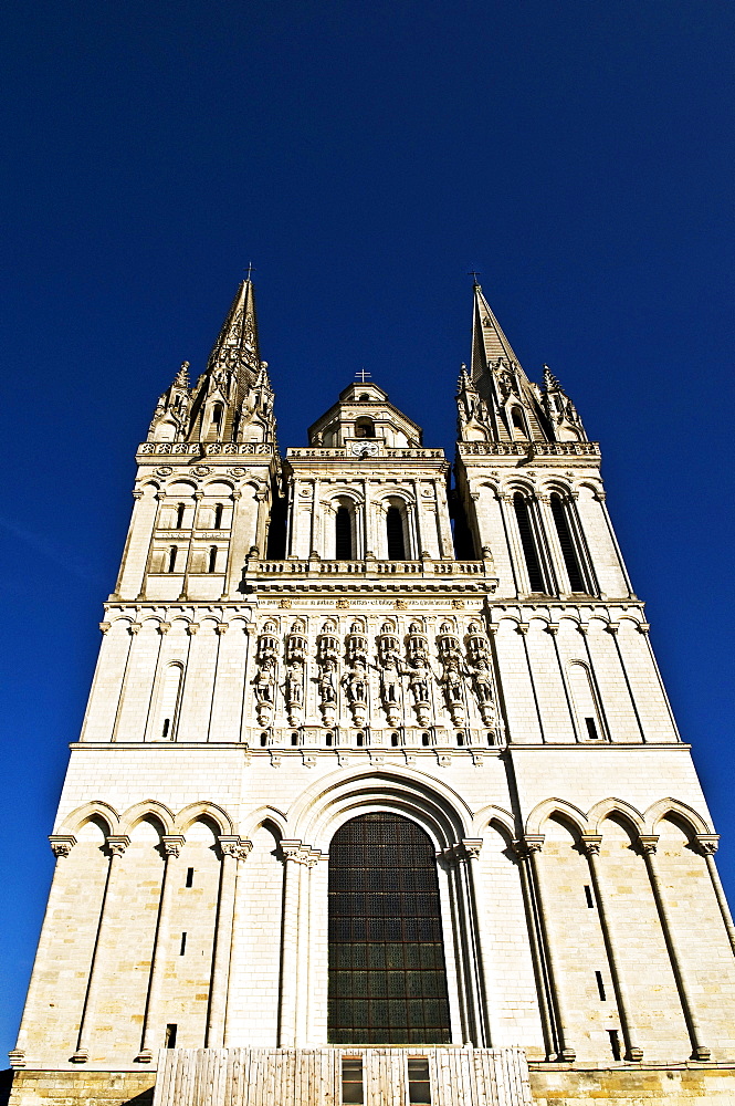 Angers Cathedral, a Gothic cathedral built in the 12th century, Angers, also known as Anjou, Loire Valley, France, Europe