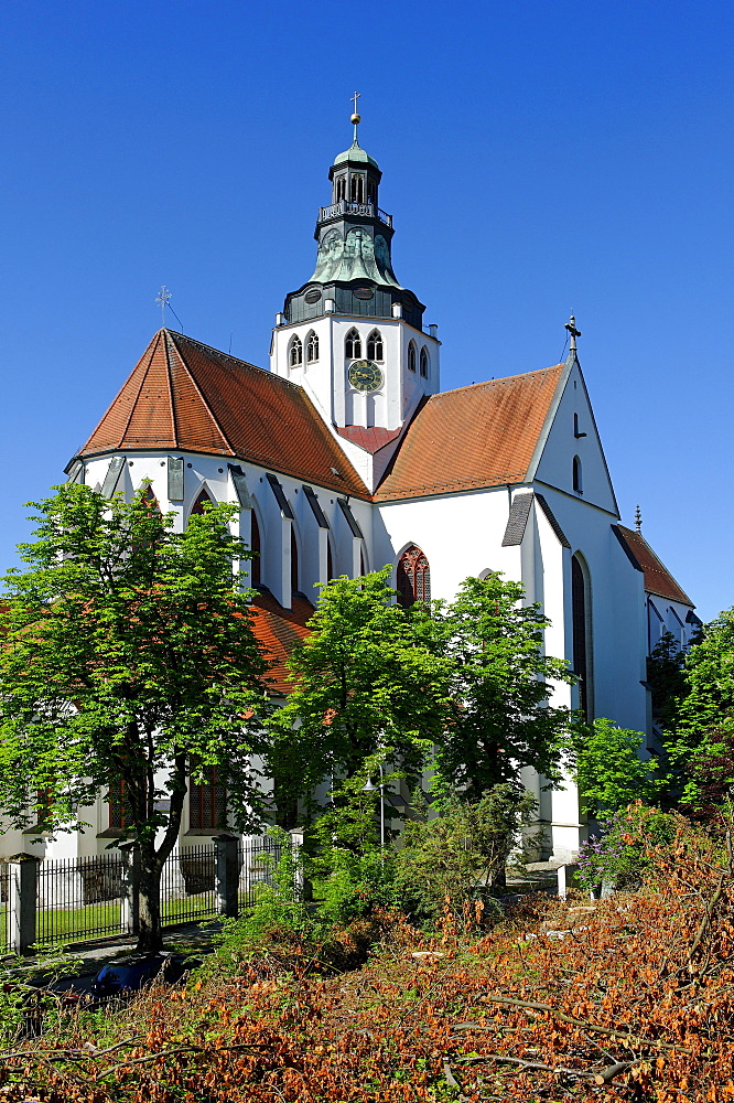 Kloster Kaisheim, Kaishaim Abbey, former Cistercian monastery, eastern choir and crossing tower, parish church Mary Assumption, Kaisheim, Bavarian Swabia, Bavaria, Germany, Europe