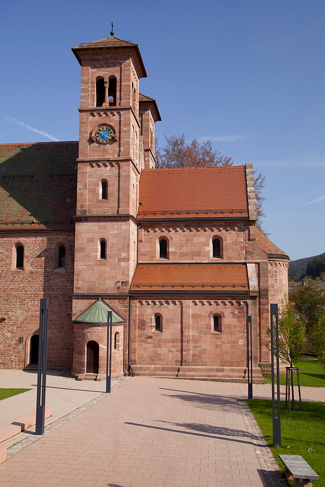 Roman church, a former Benedictine monastery, Klosterreichenbach district, Baiersbronn, Black Forest mountain range, Baden-Wuerttemberg, Germany, Europe