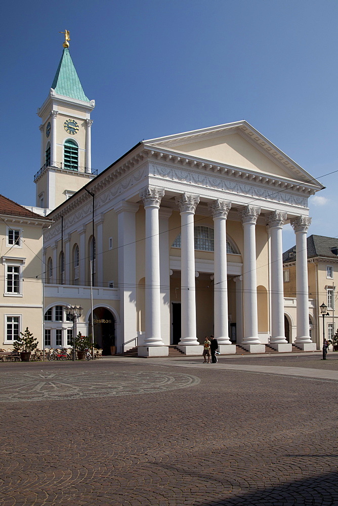 Protestant Church in the marketplace, Karlsruhe, Baden-Wuerttemberg, Germany, Europe