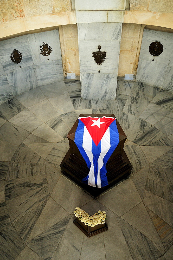 Tomb of the poet and Cuban national hero Jose Marti, Cementerio de Santa Ifigenia cemetary, Santiago de Cuba, Cuba, Caribbean