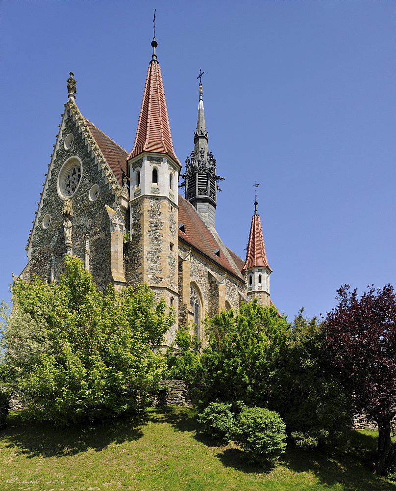 Parish church of the Assumption, Late Gothic style, Mariasdorf, Burgenland, Austria, Europe