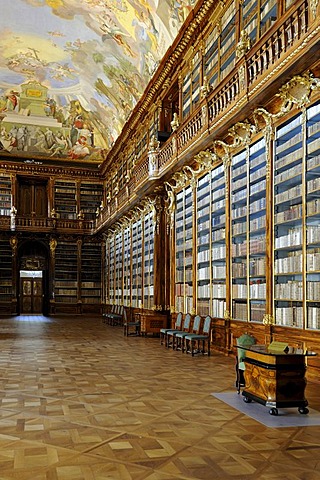 Philosophical Hall of the library, Strahov Abbey, Czech Republic, Europe