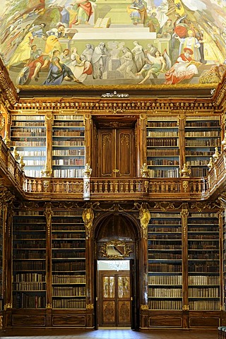 Philosophical Hall of the library, Strahov Abbey, Czech Republic, Europe