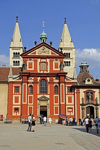 St. George's Basilica, Prague Castle or Hradcany, Prague, Czech Republic, Europe