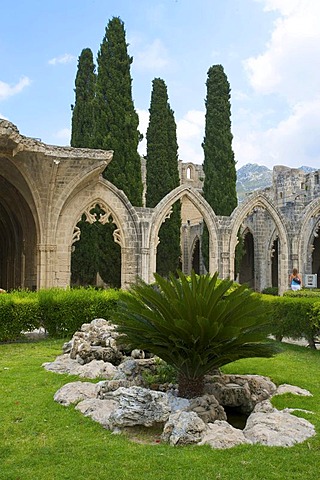 Gothic monastery ruins Bellapais Abbey or Abbey of Peace, Bellapais, Northern Cyprus, Cyprus