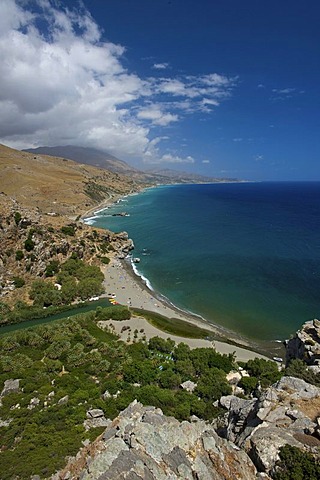 Preveli beach, south coast, Crete, Greece, Europe