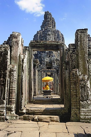 Buddhist religious cult in the archaeological site of Angkor Thom, Cambodia, Southeast Asia, Asia