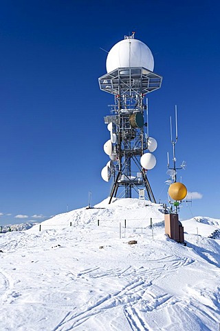 Weather station on Rittner Horn Mountain above Renon, Bolzano area, Alto Adige, Italy, Europe