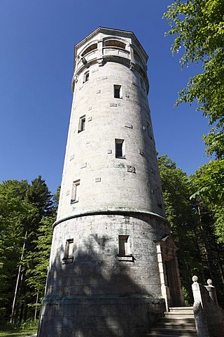 Lookout tower on Taubenberg Mountain, Warngau, Upper Bavaria, Bavaria, Germany, Europe, PublicGround