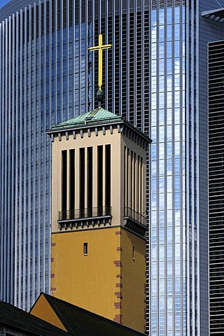 St. Matthew's Church, Bahndirektion building, Frankfurt am Main, Hesse, Germany, Europe