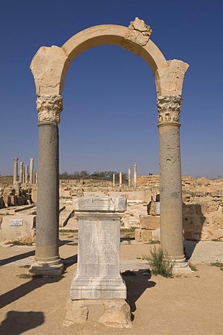 Sabratha, Sabratah or Siburata Roman site, UNESCO World Heritage Site, Tripolitania, Libya, North Africa