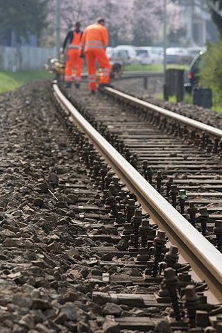 Track works, Heidelberg, Baden-Wuerttemberg, Germany, Europe