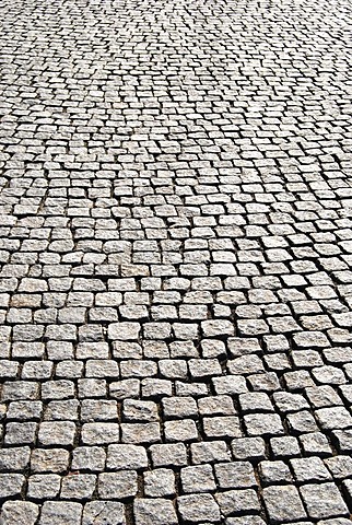 Setts paving stones, Burgplatz square, historic town centre, Duesseldorf, North Rhine-Westphalia, Germany, Europe