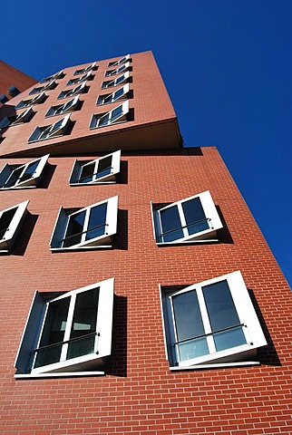 Gehry Building in Media Harbour, Dusseldorf, North Rhine-Westphalia, Germany, Europe