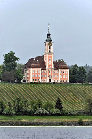 Wallfahrtskirche Birnau Baroque pilgrimage church, monastery, basilica, Birnau, Lake Constance, Baden-Wuerttemberg, Germany, Europe