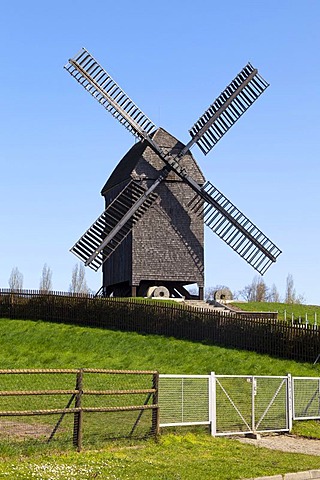 Marzahn post mill built by Harrie Beijk, 1994, Marzahn Hellersdorf, Berlin, Germany, Europe