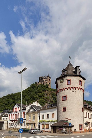 Burg Katz castle, St. Goarshausen, UNESCO World Heritage Site Upper Middle Rhine Valley, Rhineland-Palatinate, Germany, Europe