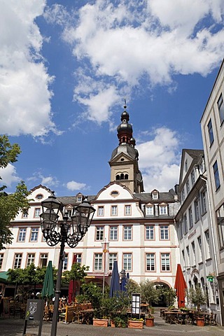 Am Plan market square, historic town centre, Koblenz, UNESCO World Heritage Cultural Landscape of the Upper Middle Rhine Valley, Rhineland-Palatinate, Germany, Europe