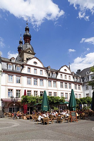 Am Plan market square, historic town centre, Koblenz, UNESCO World Heritage Cultural Landscape of the Upper Middle Rhine Valley, Rhineland-Palatinate, Germany, Europe