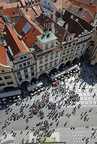 Cityscape view from the Old Town Hall, Prague, Czech Republic, Europe