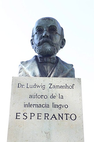 Bust of Dr. Ludwig Zamenhof, creator of the international language Esperanto, Vienna, Austria, Europe