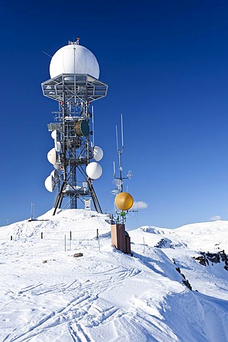 Weather station on Mt. Rittnerhorn above the Renon, Bolzano Area, South Tyrol, Italy, Europe