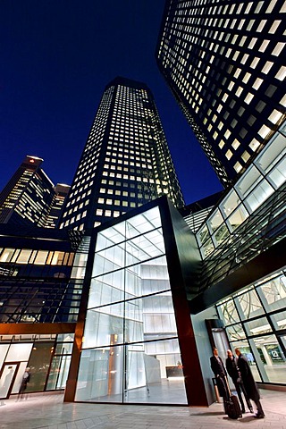 Main entrance and portal and the renovated German bank in Frankfurt am Main, Hesse, Germany, Europe