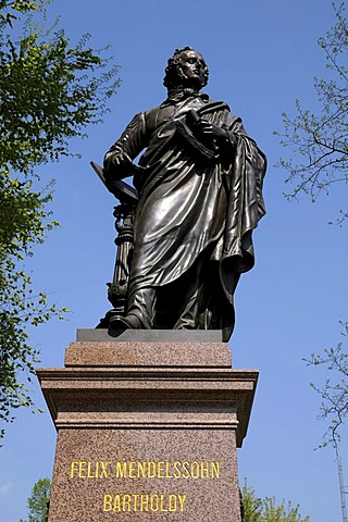 Monument to Felix Mendelssohn Bartholdy, Leipzig, Saxony, Germany, Europe