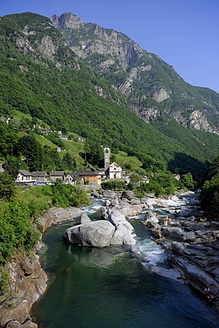 Lavertezzo, Valle Verzasca valley, canton Ticino, Switzerland, Europe