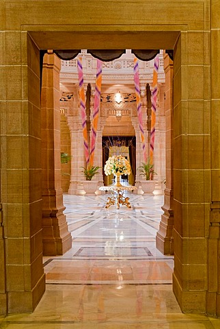 In the Palace Hotel, Umaid Bhavan Palace, Jodhpur, Rajasthan, India, Asia