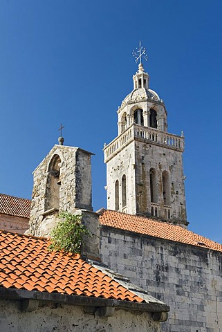 Cathedral of Sveti Marko, Korcula town, Korcula island, Dalmatia, Croatia, Europe