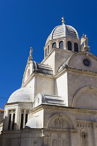 Dome of Sveti Jakov Cathedral, Cathedral of St. James, aeibenik Cathedral, Cathedral square, Sibenik, Dalmatia, Croatia, Europe