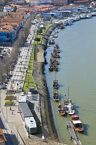 Boats in the harbor of Porto, Portugal, Europe